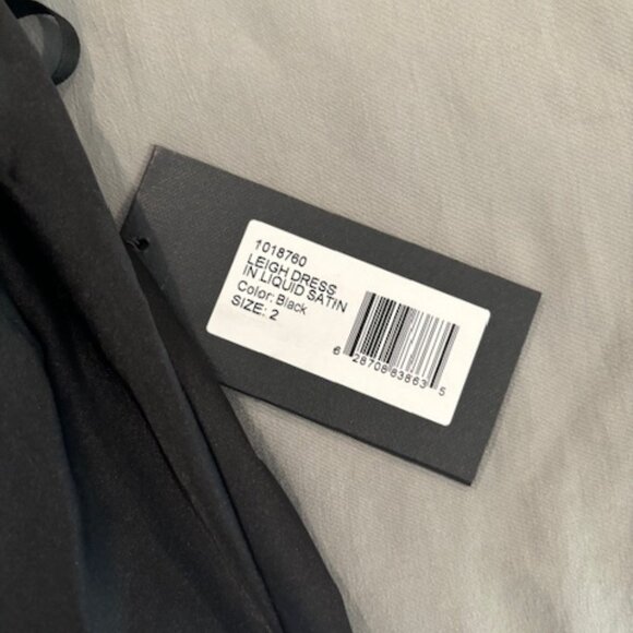 NWT - Halston Cowlneck Satin Dress - Picture 3 of 4